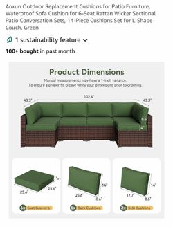 Brand new never used patio cushions