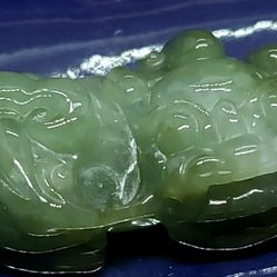 Burmese icy Type A Jadeite Jade Pendant Lucky PIXIU.