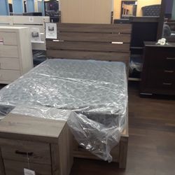 Eastern King Platform Storage Bed Frame With Drawers Box Spring Not Required