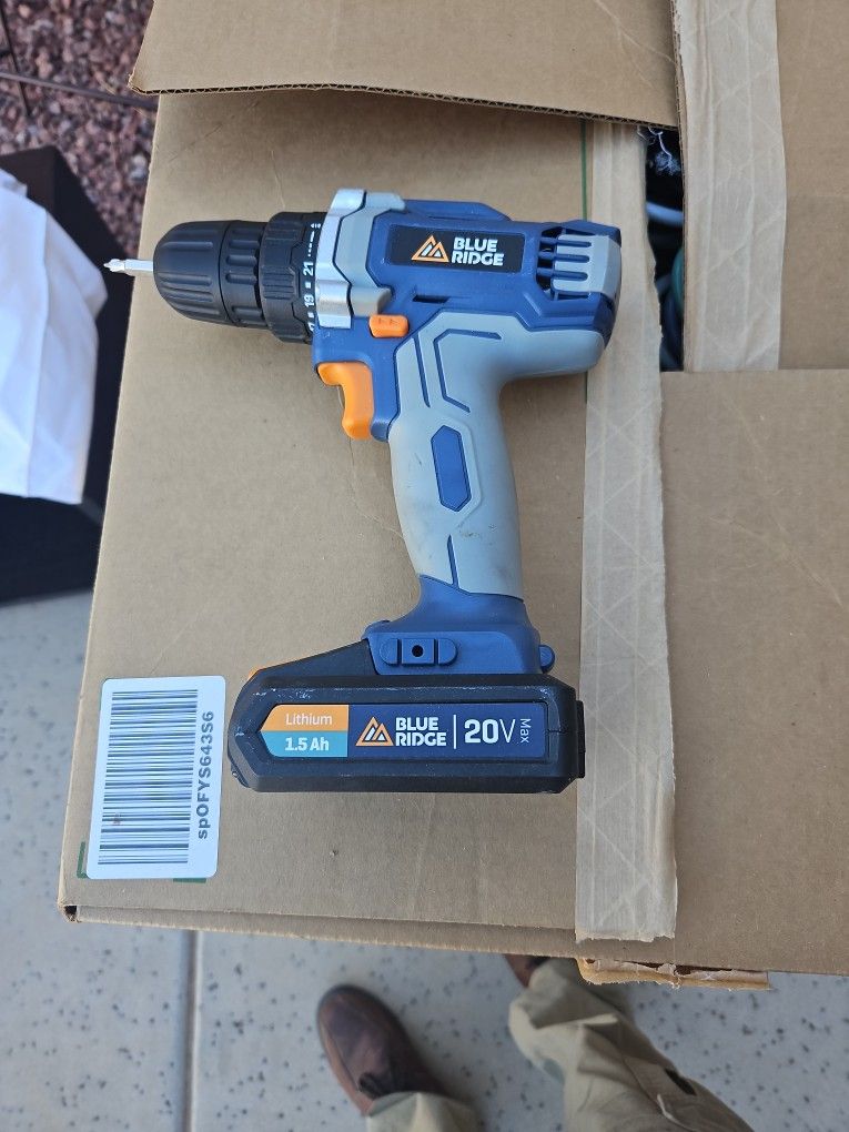 Blue Ridge 20v Cordless Drill