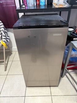 Vissani Stainless Steel Mini Fridge