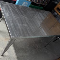 Metal Table And 4 Metal Chairs