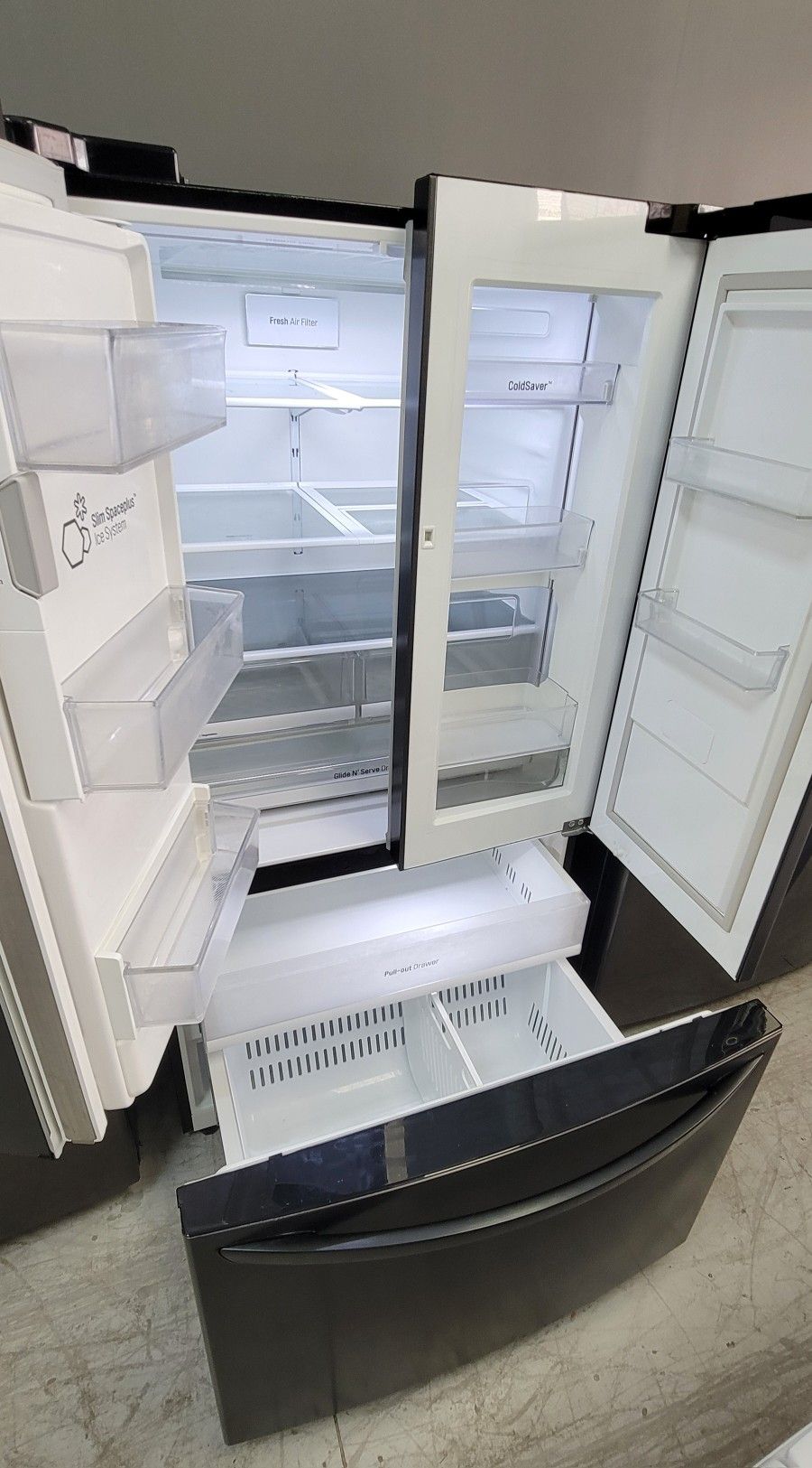 Black-Stainless French Door Cooling And Freezing With Warranty