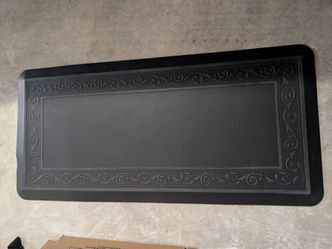 Gray Anti-Fatigue Comfort Kitchen Floor Mat (20" x 40") – Scrollwork Border