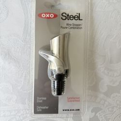 Famous OXO SteeL Wine Stopper/Pourer Combination is the perfect gift for anyone from the wine connoisseur to the casual entertainer. Combining functio