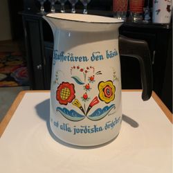 Vintage BERGGREN Swedish Enamelware Tea/Coffee Pot