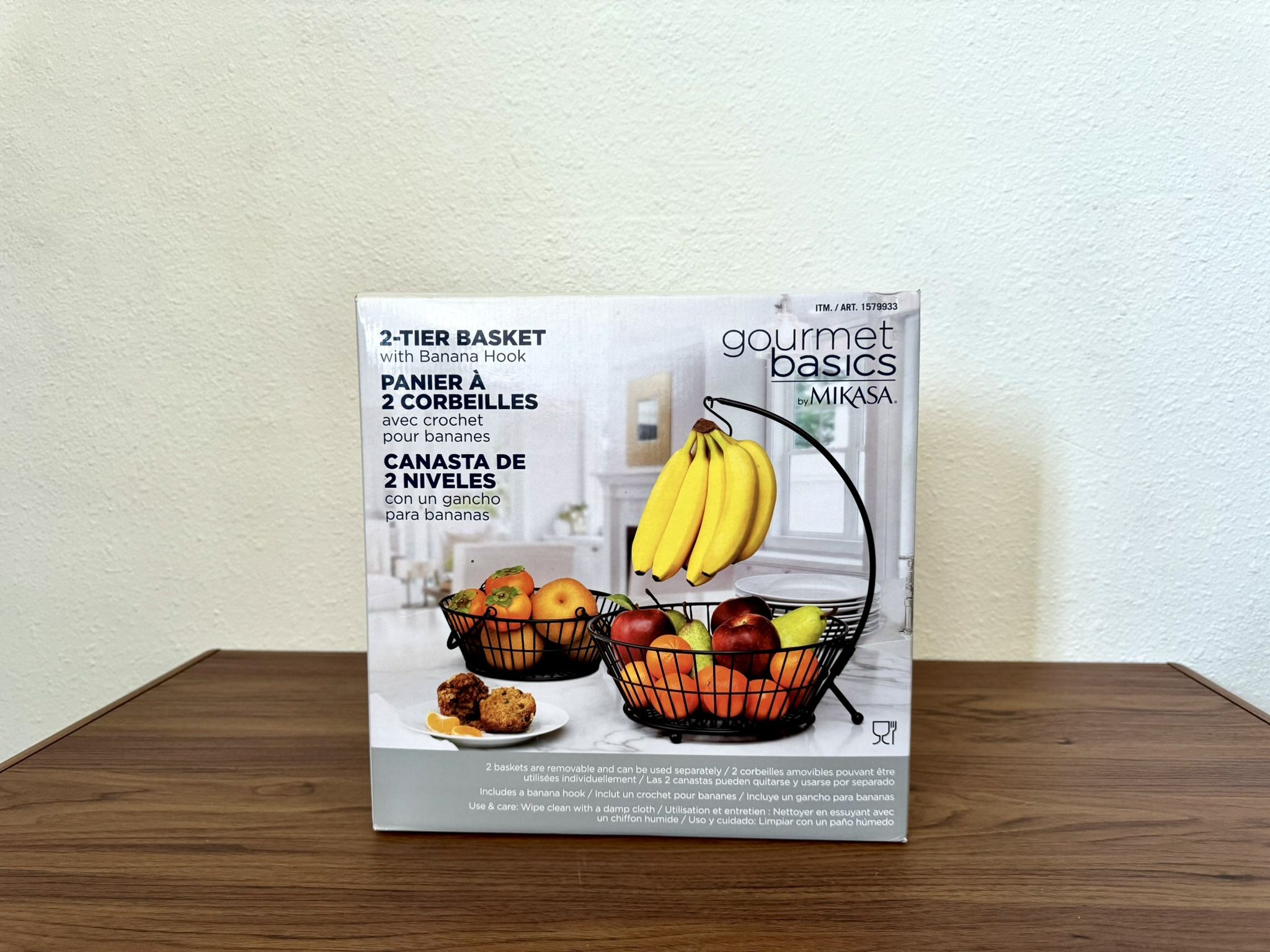 2-tier basket with banana hook by Mikasa