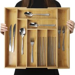 Expandable Bamboo Drawer Organizer