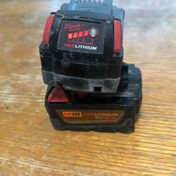 2 Milwaukee 5.0 M18 Batteries For Cheap