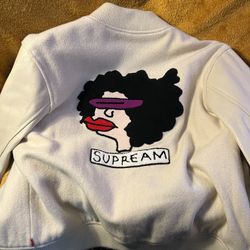 Supreme White Leather Jacket