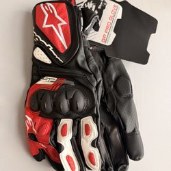 Alpinestars SP-8 Motorcycle Gloves — Red/Black/White (Size xl)
