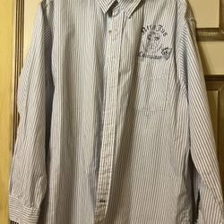 Men's Classic-Fit Stretch Button-Down Shirt Size X-Large 100% Cotton