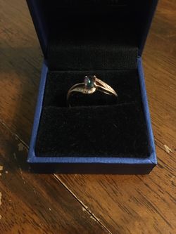 10k Rose gold ring Diamond encrusted