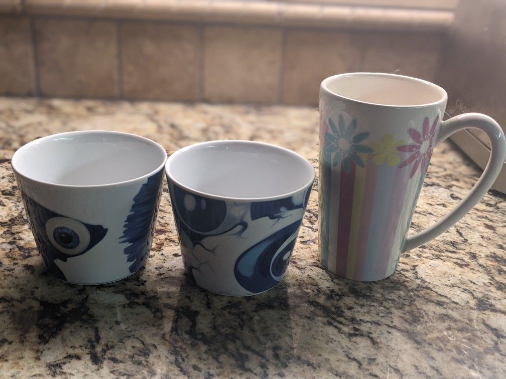 Coffee Cups & Cereal Bowl