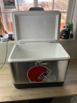 Licensed NFL 29L Team Logo Stainless Steel Cooler,Cleveland Browns