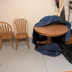 Dining Room Table With 4 Chairs. (4th Chair Is Inside House)