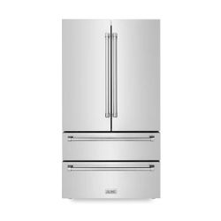 ZLINE 36 in. 22.5 cu. ft. Counter-Depth French Door Refrigerator with Ice Maker in Fingerprint-Resistant Stainless Steel