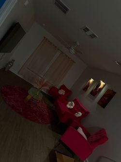 Pink sofas