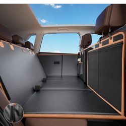 FURTIME Dog Car Seat Cover Back Seat Extender PU Leather Waterproof Car SUV Truck