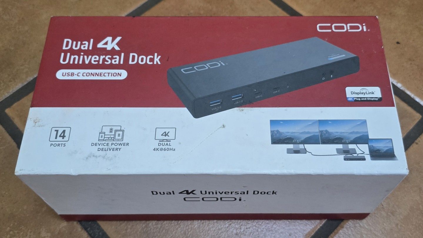 Codi USB-C Universal Docking Station Dual 4k Display with 14 Ports *NEW*