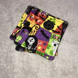 Handmade Machine Sewn Halloween Pattern Set Of 4 Coasters — 4”x4.5”