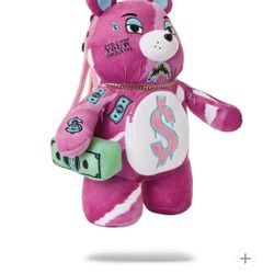 Pink Punk Money Bear Sprayground Backpack 