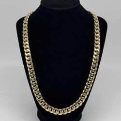 14kt Gold Chain 23” Inches Length 1 cm Width 41.56g Grams Real 14k Not Scrap