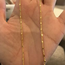 18k necklace，45cm