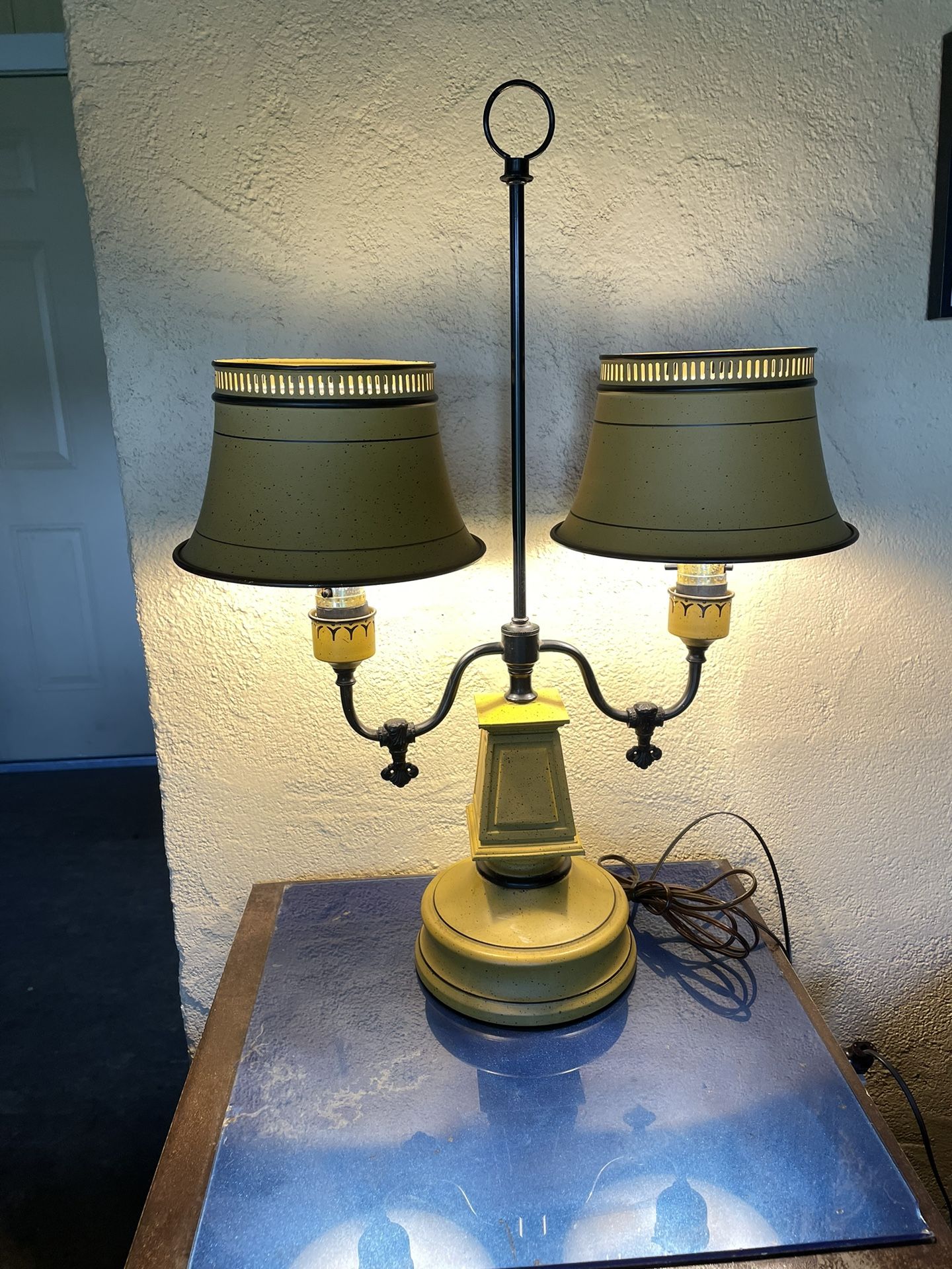 Antique Tole Ware Style Lamp