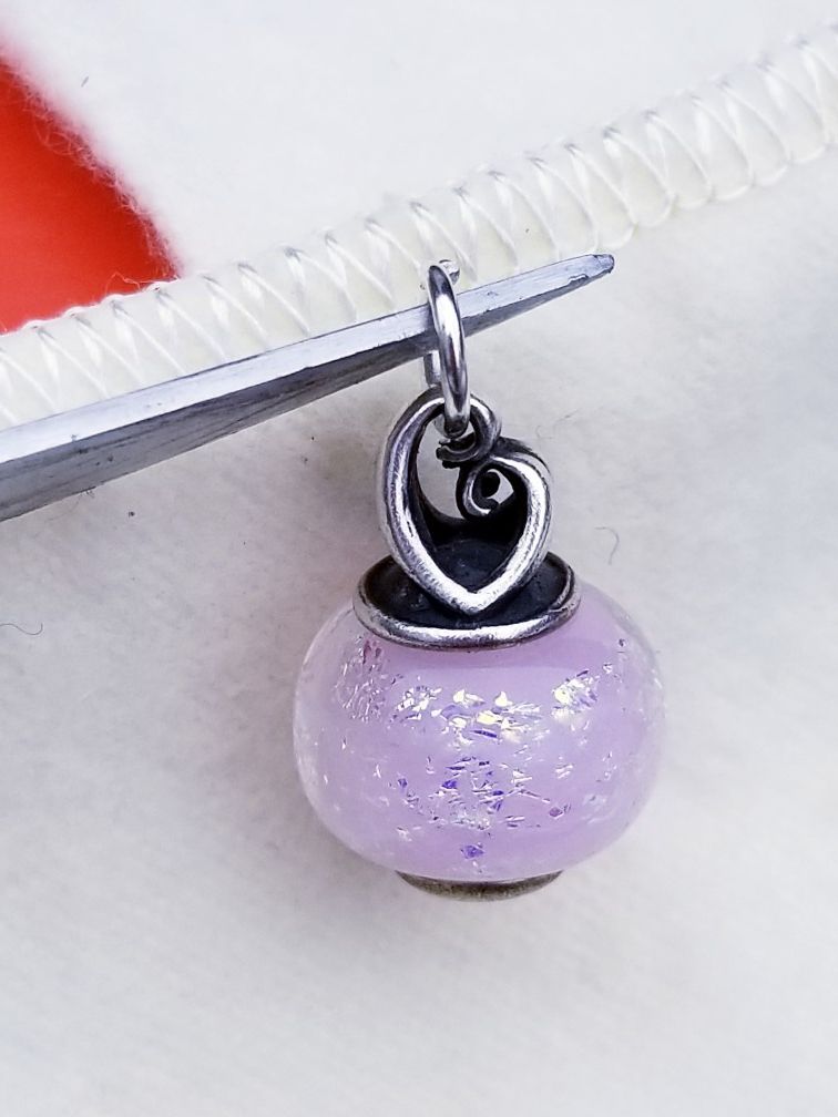 James Avery Mother's Love finial with pink charm