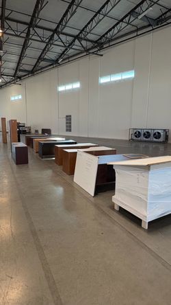 Office desks and shelves
