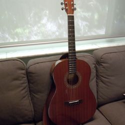 Zagreb Parlor Size Acoustic/Electric Guitar With Accessories 