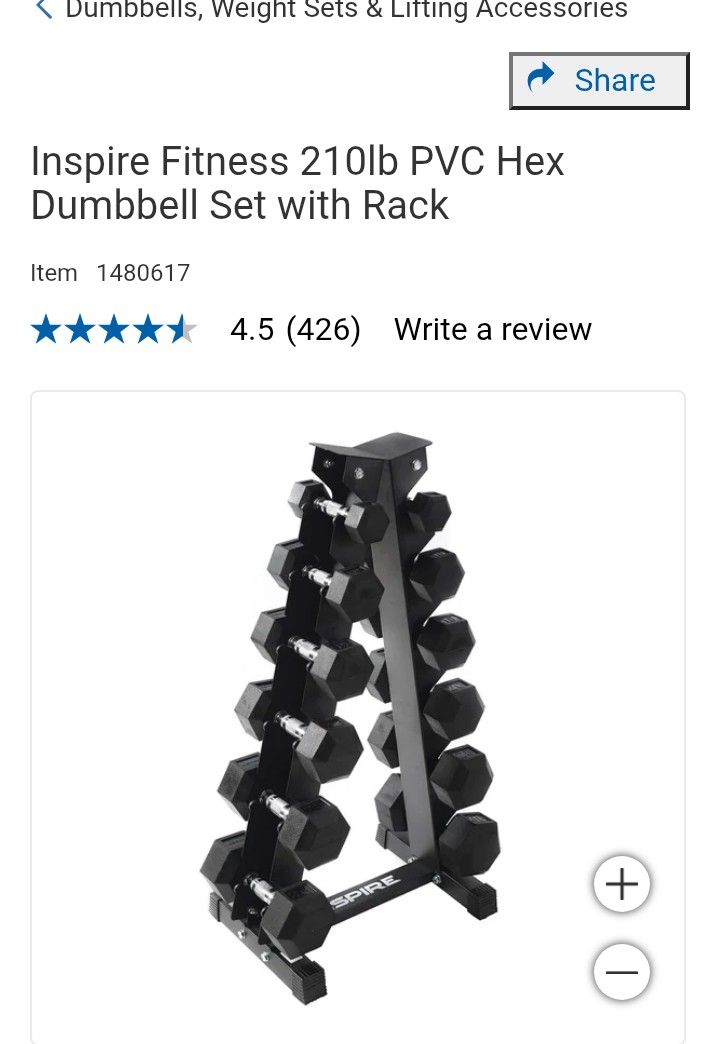 Hex Dumbbell Set With Rack