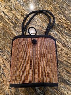 Hand Sewn Rattan Purse