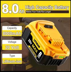 20V Max 8Ah Lithium-Ion Power Tool Battery