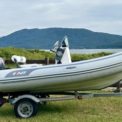 13ft AB RIB Aluminum Hull/40HP Yamaha And Trailer