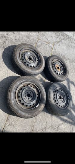 4 — 195/65r15 5x3.94 5x100 Stock Prius Corolla Impreza Wheels Rims Good 90% Treads Yokohama Tires!!