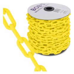 BISupply Yellow Plastic Chain Barrier  (125’x2”)