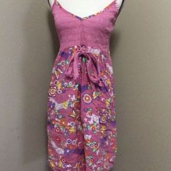 Floral Butterfly Print Babydoll Boho Summer Dress