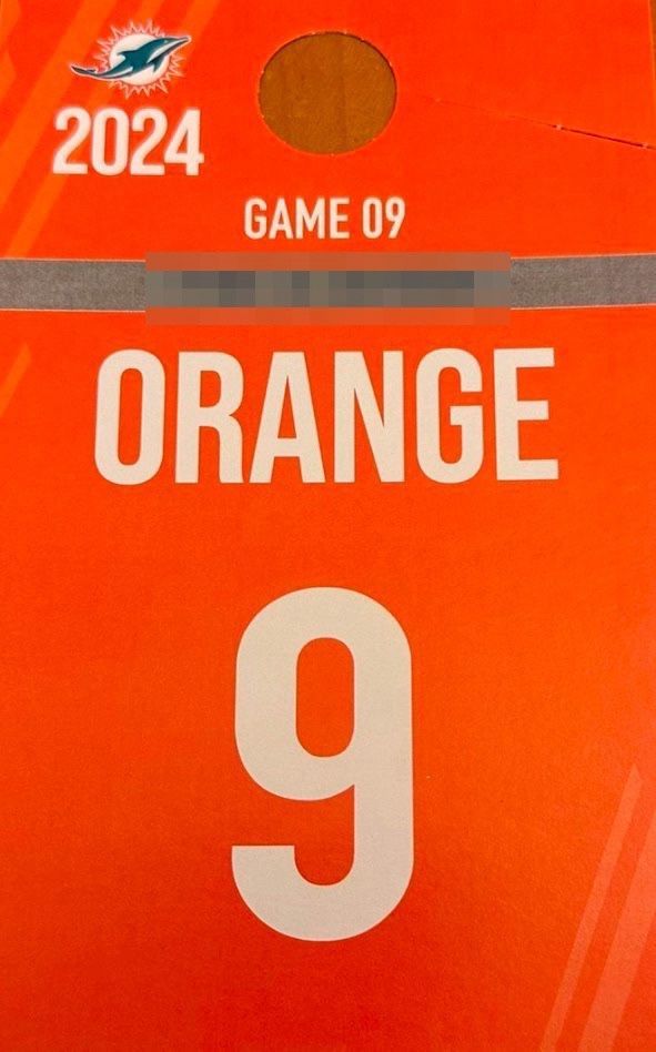 MIAMI Dolphins ORANGE PASS