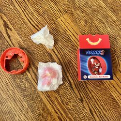 Sonic 3 McDonald’s 5 Knuckles Red Roller Happy Meal Toy New in box 