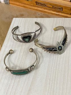 Pulseras plata diferentes modelos Aro joyería antigua cada una