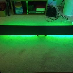 LED ILLUMINATED TV STAND/SHELF WITH MULTIPLE POWER OUTLETS 