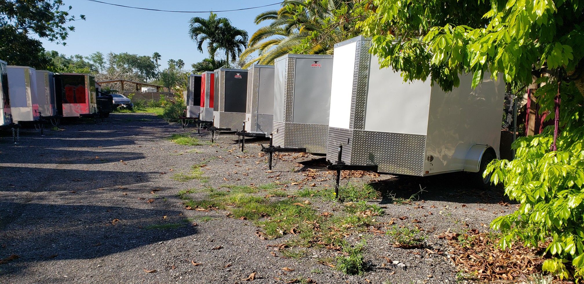 All sizes and different colors brand new enclosed cargo trailer