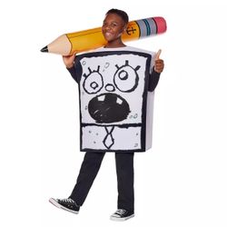 DoodleBob Halloween Costume SpongeBob SquarePants Kids Size Small/ Medium 4-10 year olds