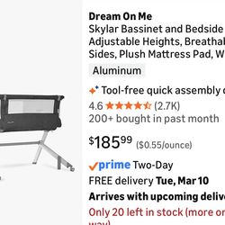 Dream on Me bassinet