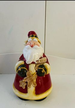 Christmas Santa Cookie Jar in good Condition