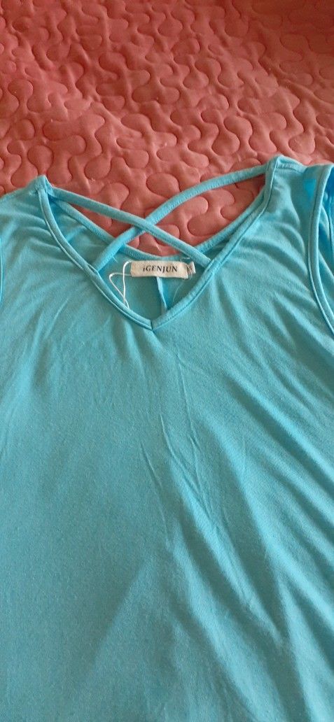 Turquoise Side Tail Tunic 