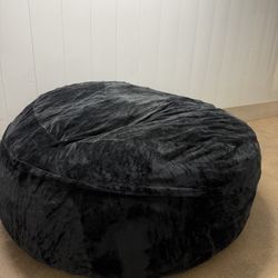 Giant Huge Jumbo Black Washable Bean Bag Sofa Couch Chair Fits 2-3 People