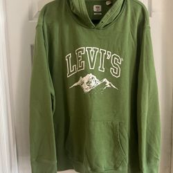 Levi’s hoodie women’s 2x green big logo comfy cotton 